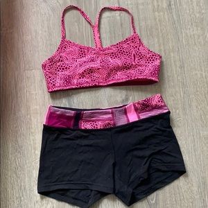 ivivva sports bra and shorts